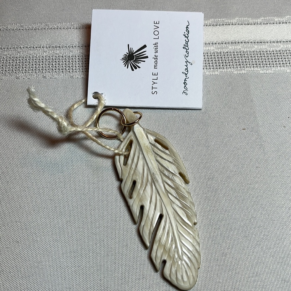 NWT Noonday Collection Rise Feather Pendant